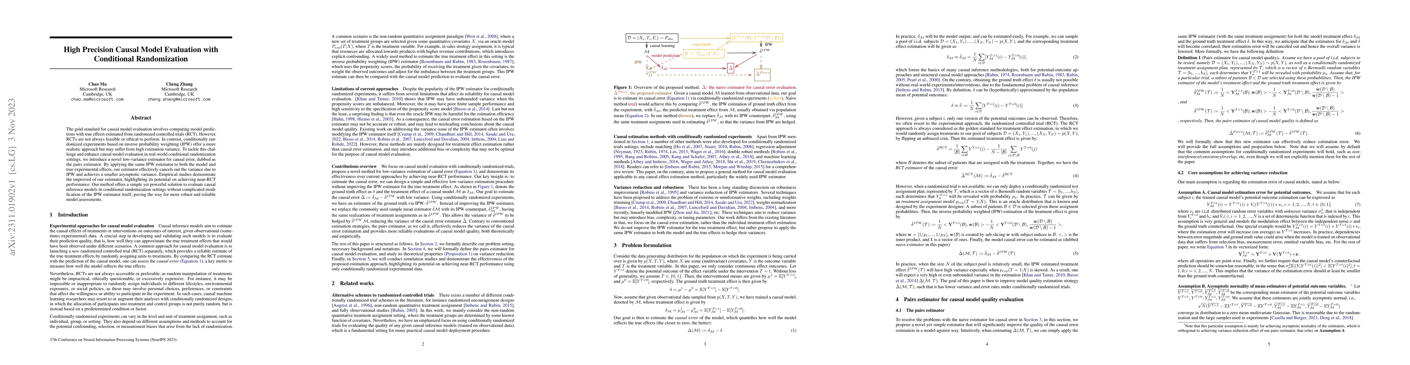 Thumbnail for High Precision Causal Model Evaluation with Conditional Randomization