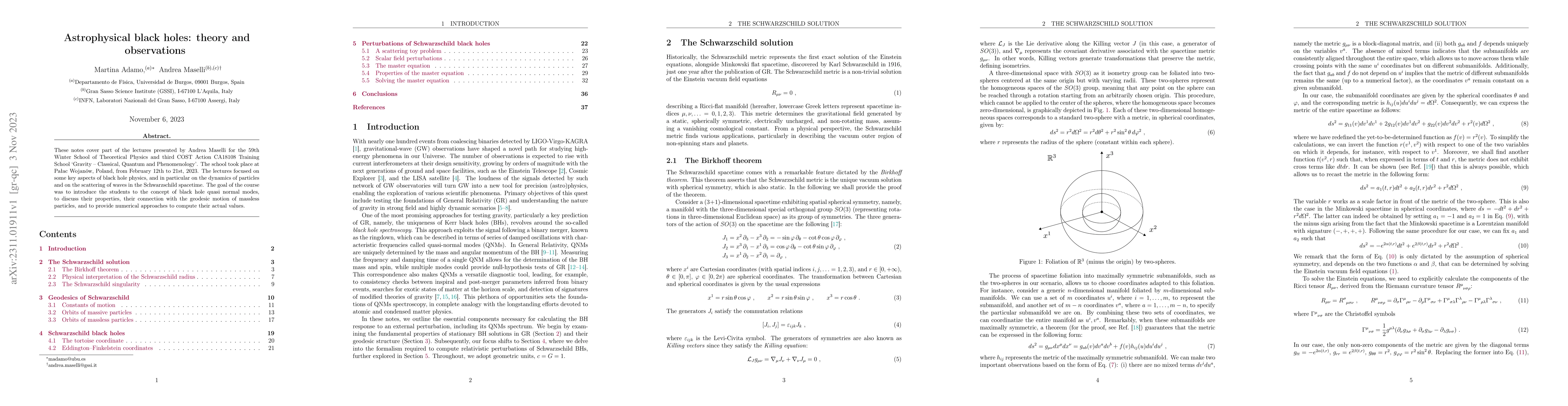 Thumbnail for Astrophysical black holes: theory and observations