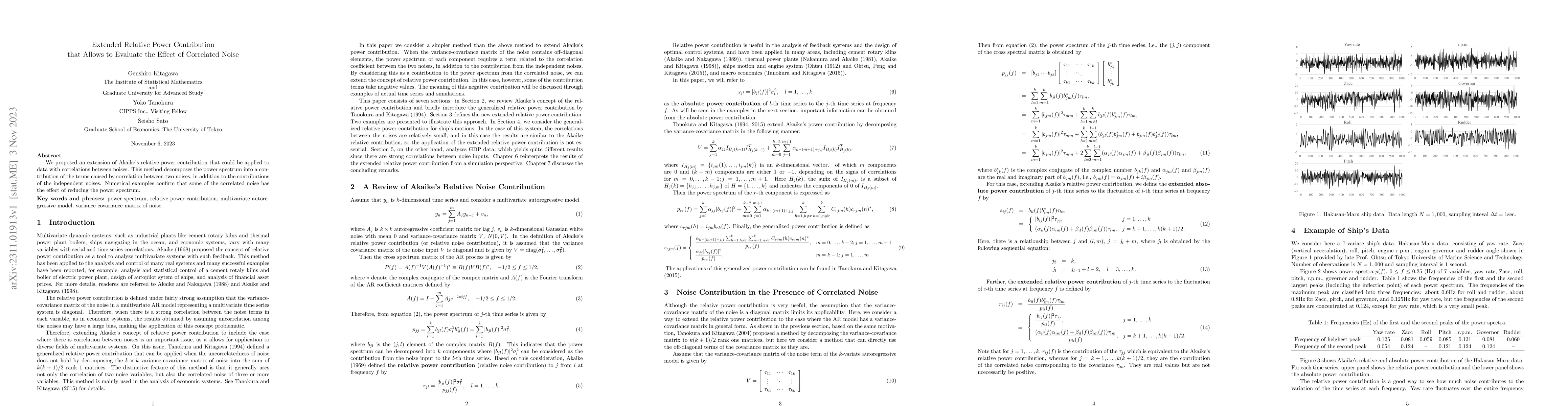 Thumbnail for Extended Relative Power Contribution that Allows to Evaluate the Effect
  of Correlated Noise
