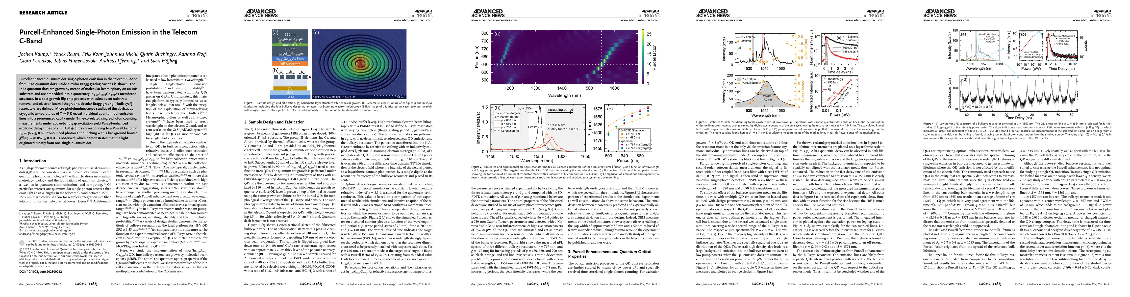 Thumbnail for Purcell-Enhanced Single-Photon Emission in the Telecom C-Band