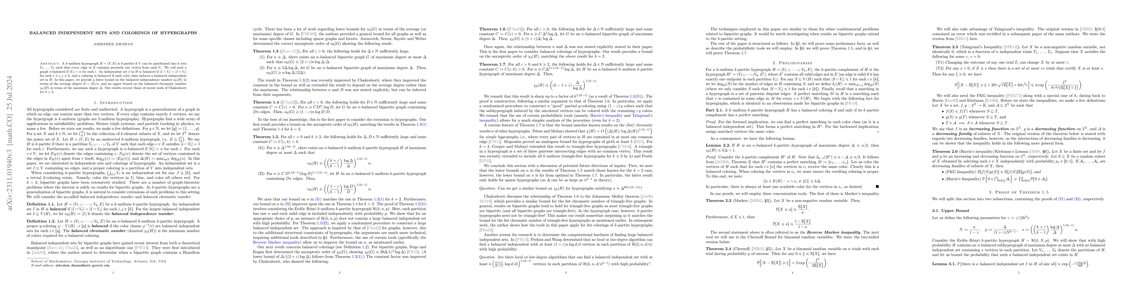 Thumbnail for Balanced independent sets and colorings of hypergraphs