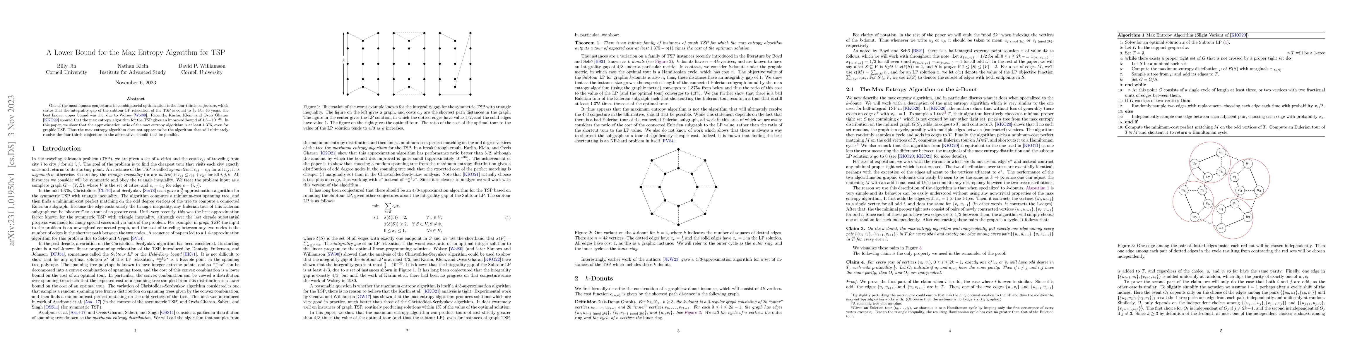 Thumbnail for A Lower Bound for the Max Entropy Algorithm for TSP