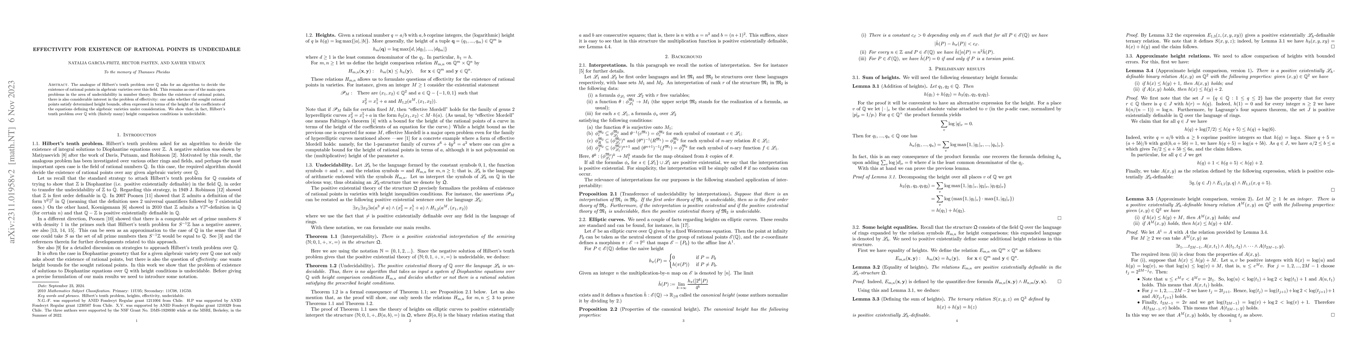 Thumbnail for Effectivity for existence of rational points is undecidable