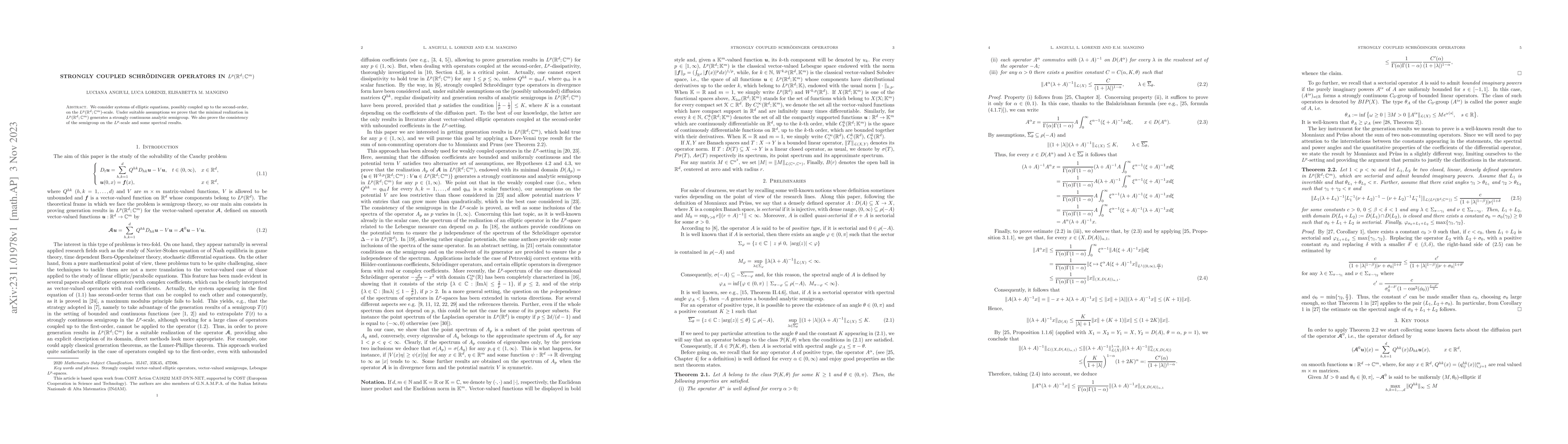 Thumbnail for Strongly coupled Schroedinger operators in L^p(R^d;C^m)