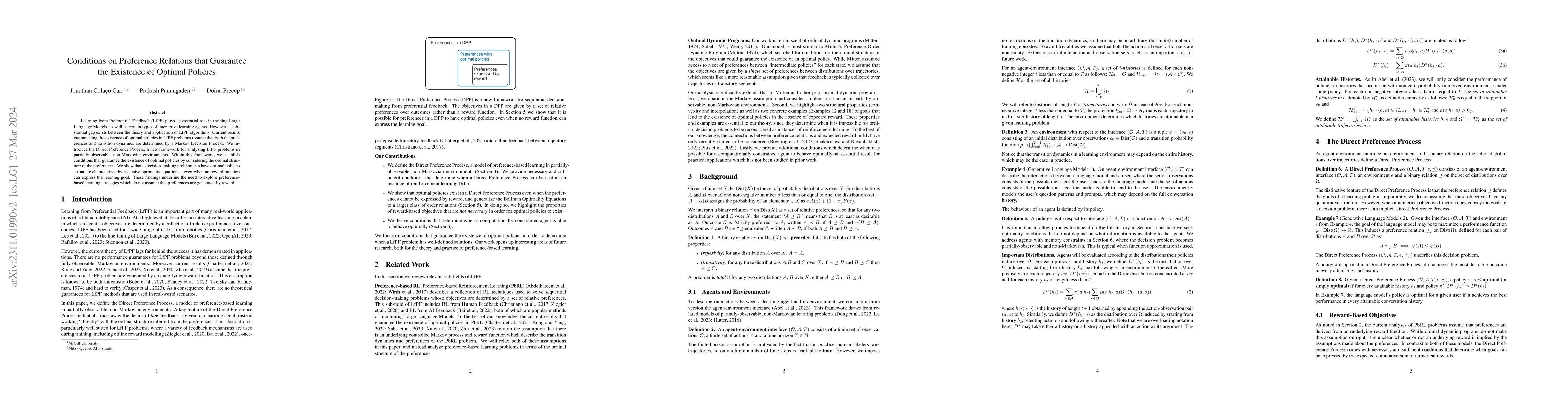Thumbnail for Conditions on Preference Relations that Guarantee the Existence of
  Optimal Policies