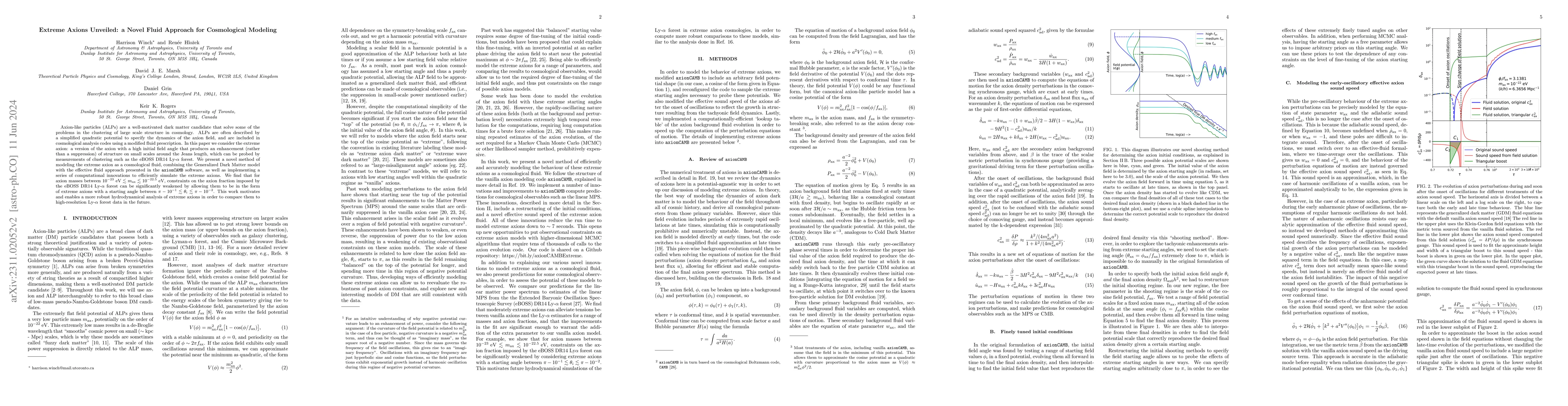 Thumbnail for Extreme Axions Unveiled: a Novel Fluid Approach for Cosmological
  Modeling