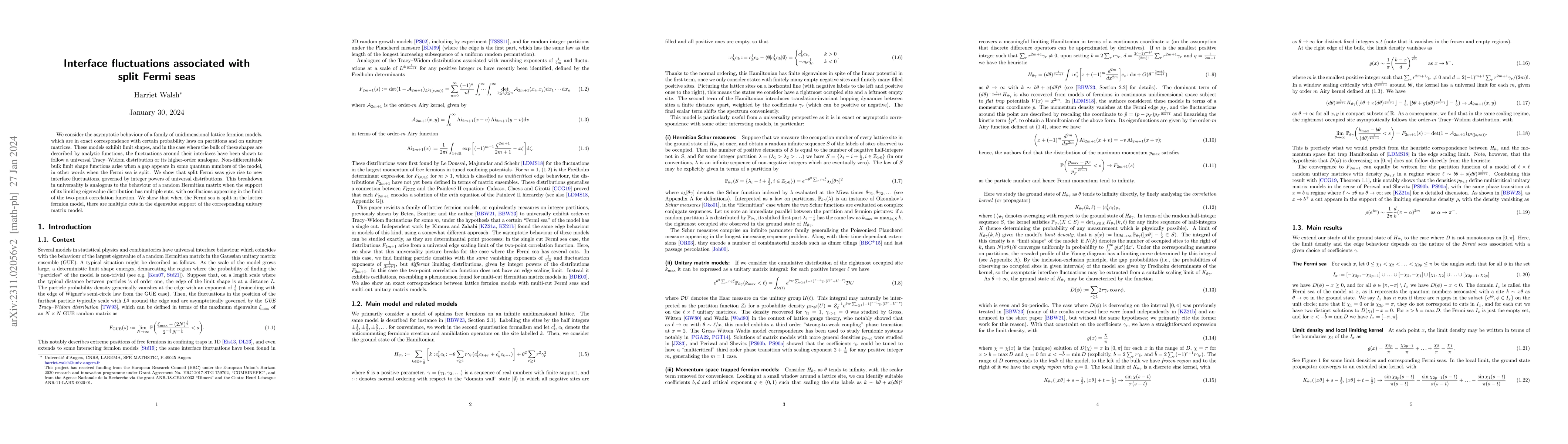 Thumbnail for Interface fluctuations associated with split Fermi seas