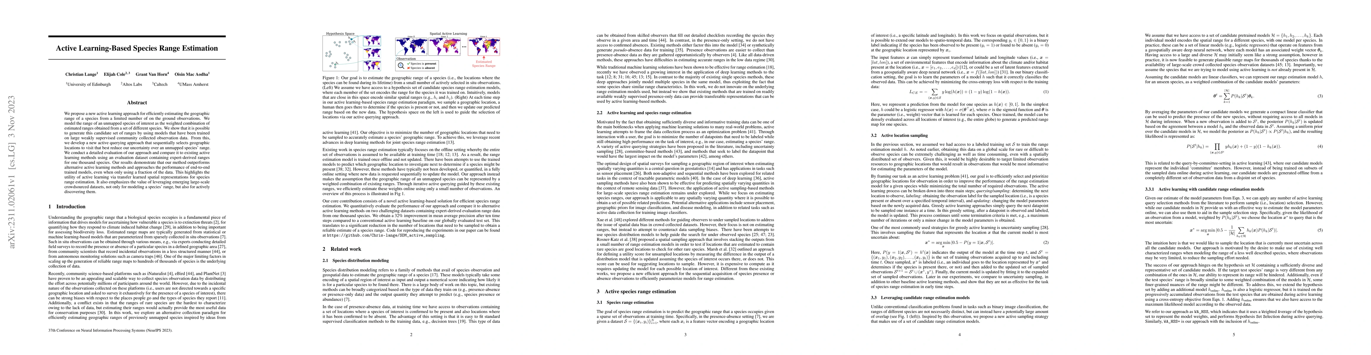 Thumbnail for Active Learning-Based Species Range Estimation