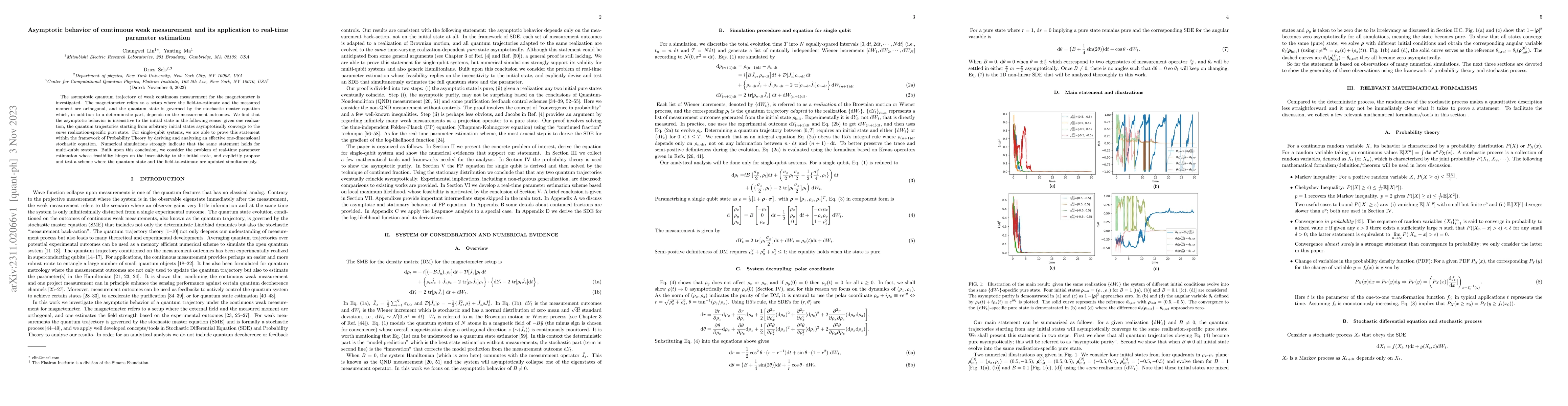 Thumbnail for Asymptotic behavior of continuous weak measurement and its application
  to real-time parameter estimation