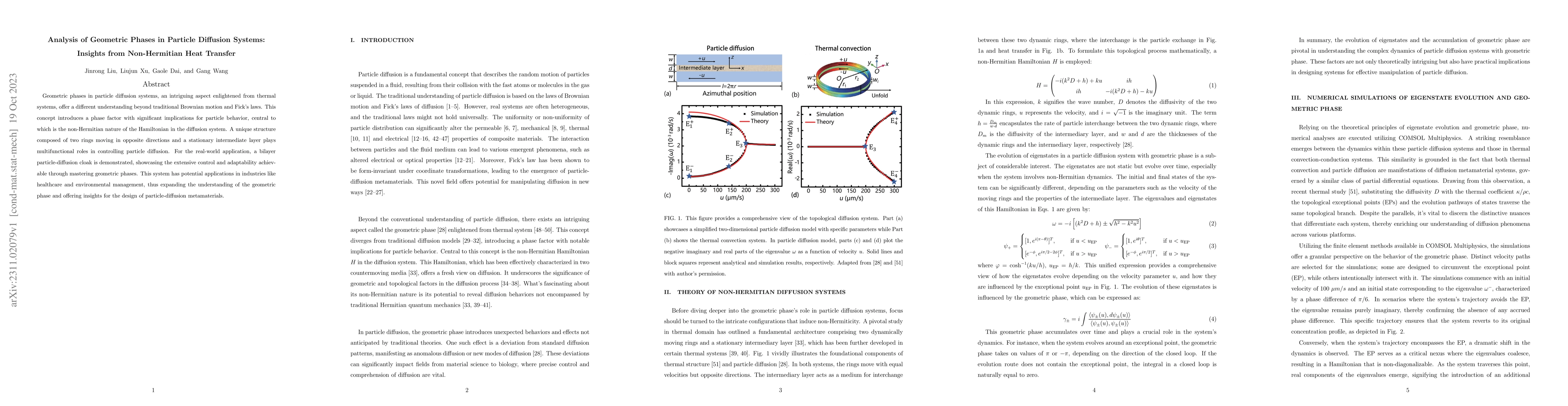 Thumbnail for Analysis of Geometric Phases in Particle Diffusion Systems: Insights
  from Non-Hermitian Heat Transfer