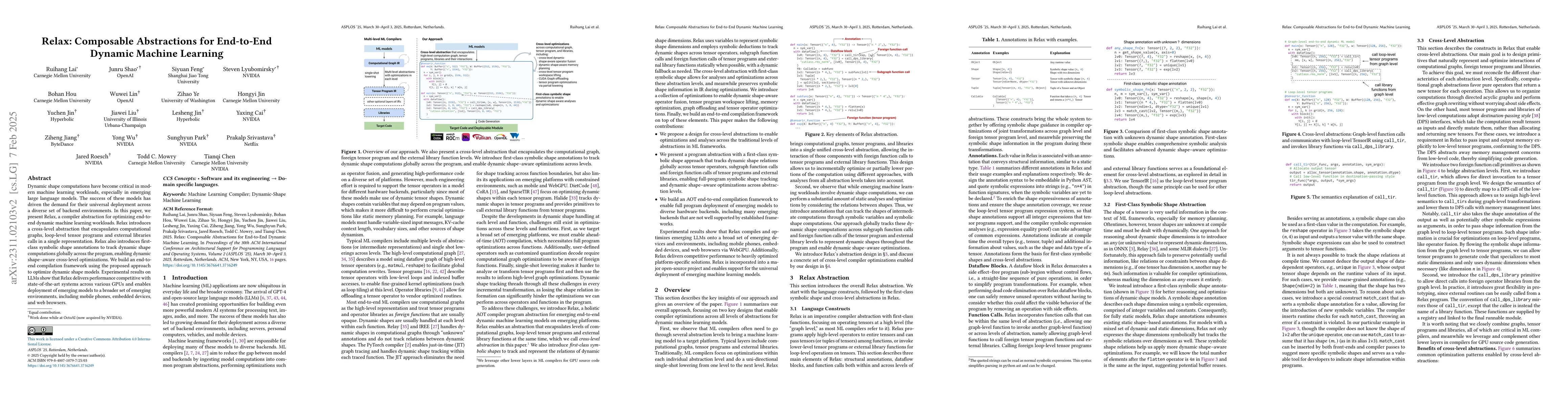 Thumbnail for Relax: Composable Abstractions for End-to-End Dynamic Machine Learning