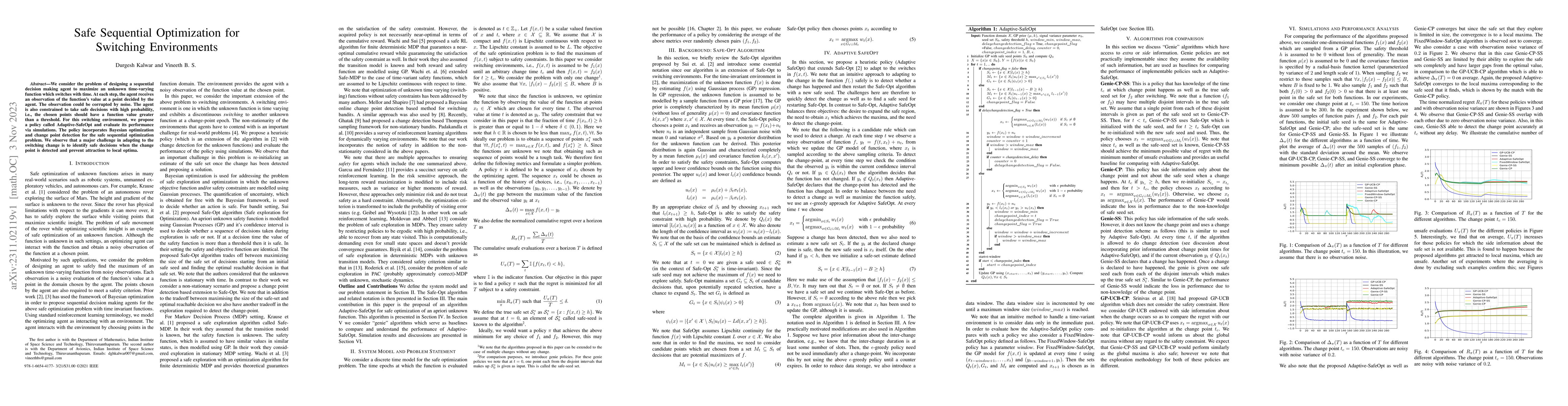 Thumbnail for Safe Sequential Optimization for Switching Environments