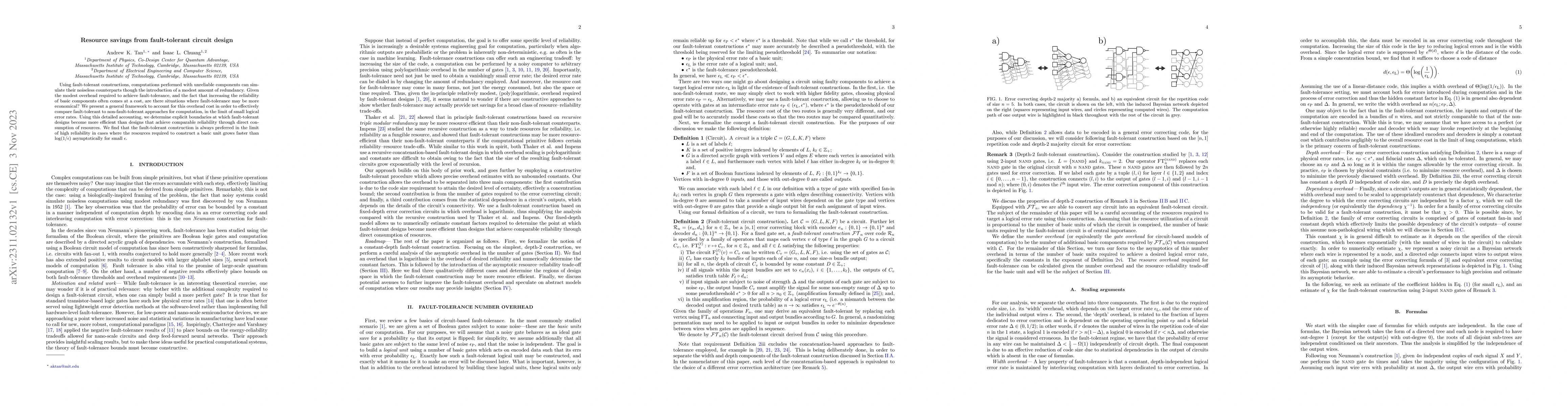 Thumbnail for Resource savings from fault-tolerant circuit design