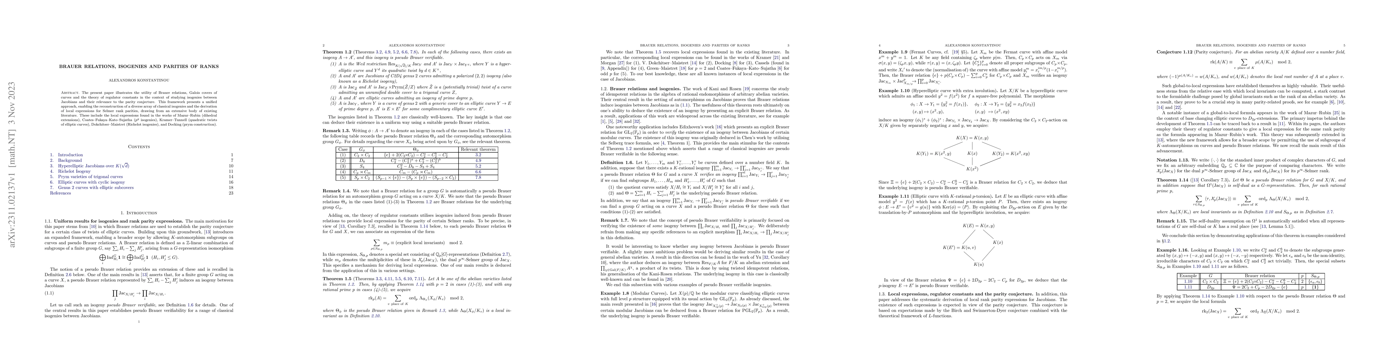 Thumbnail for Brauer relations, isogenies and parities of ranks