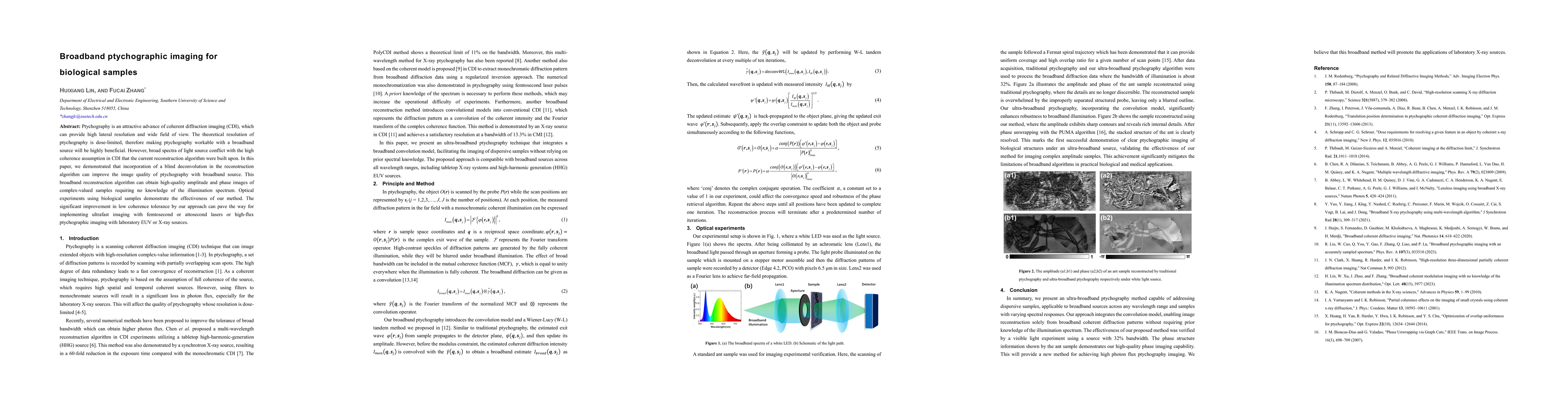 Thumbnail for Broadband ptychographic imaging of biological samples using a
  deconvolution algorithm