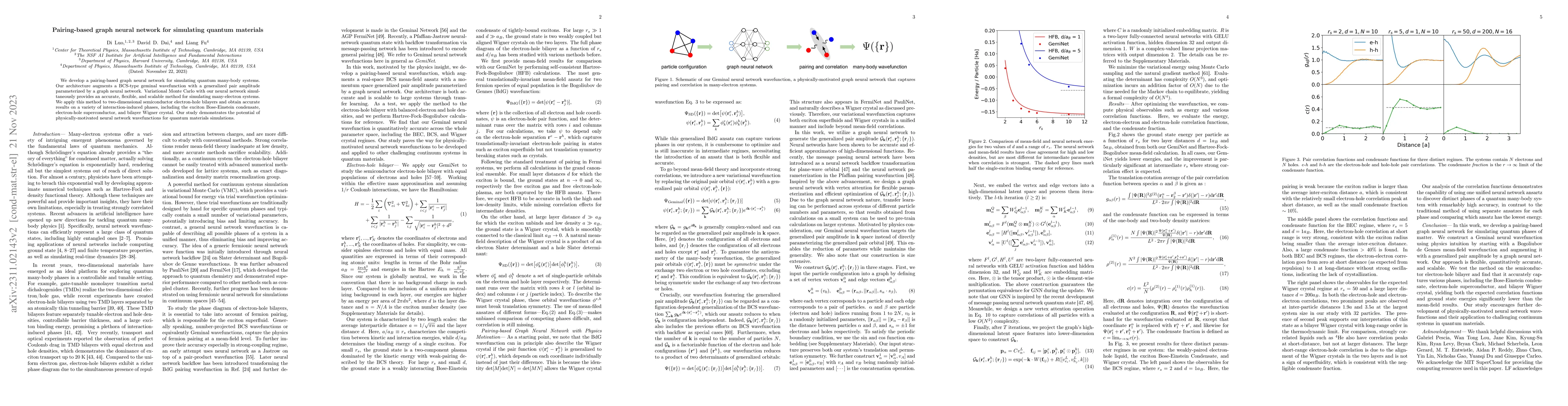 Thumbnail for Pairing-based graph neural network for simulating quantum materials