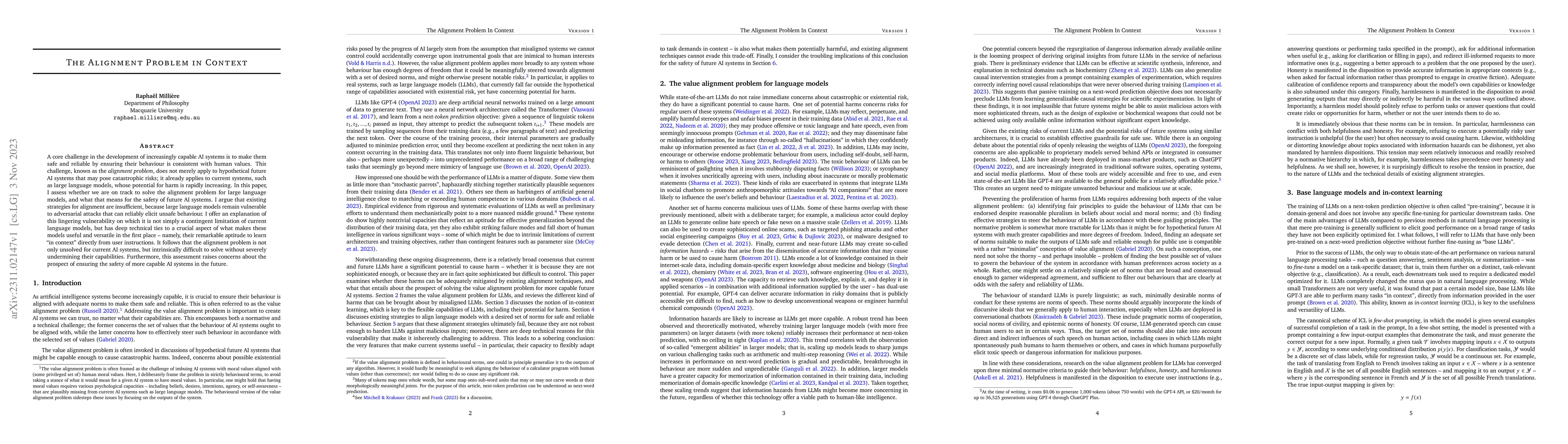 Thumbnail for The Alignment Problem in Context