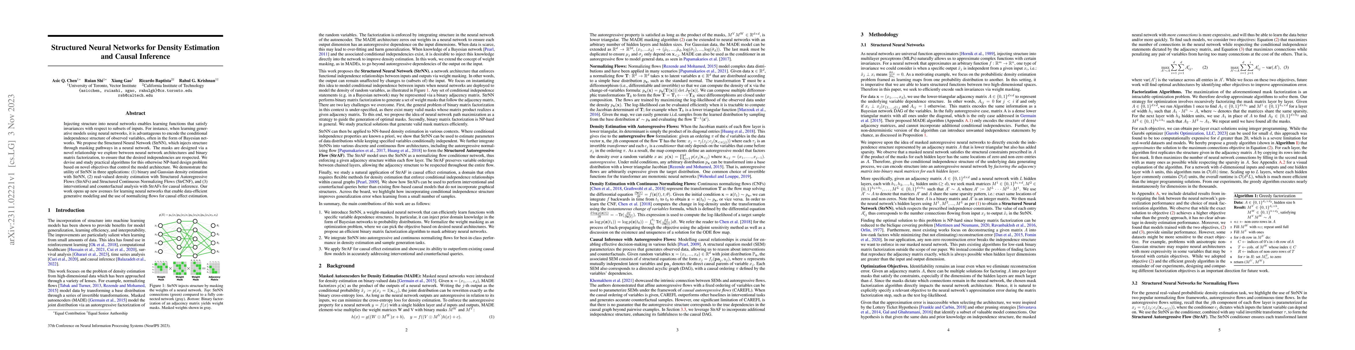 Thumbnail for Structured Neural Networks for Density Estimation and Causal Inference