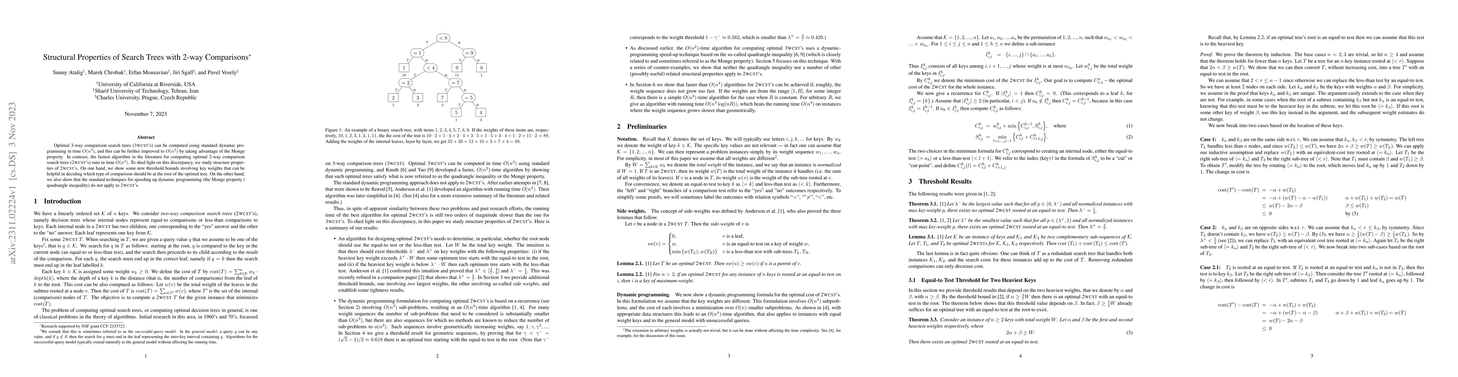 Thumbnail for Structural Properties of Search Trees with 2-way Comparisons