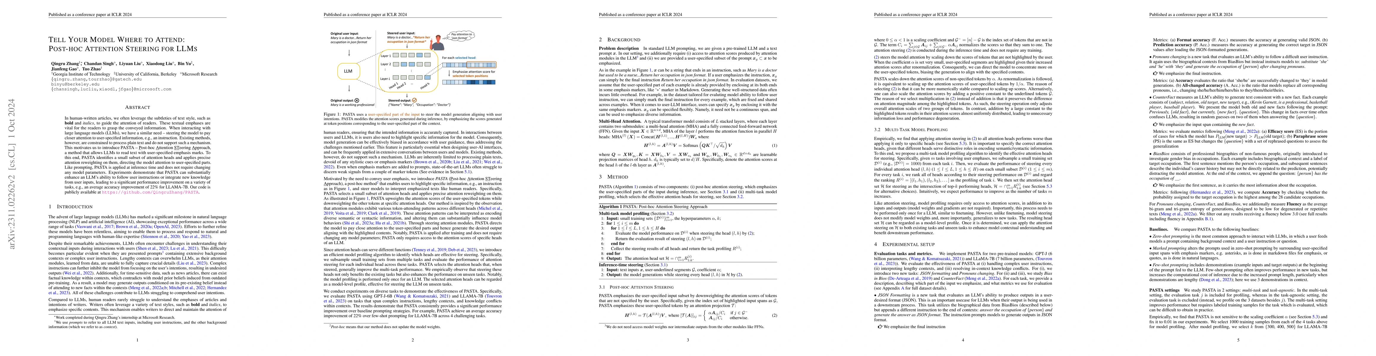 Thumbnail for Tell Your Model Where to Attend: Post-hoc Attention Steering for LLMs