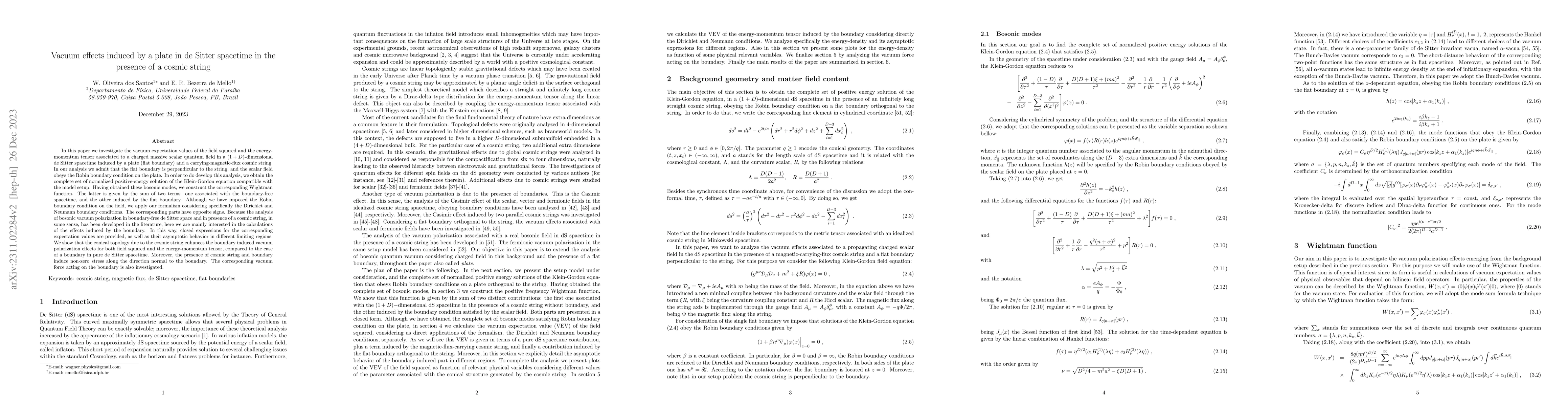 Thumbnail for Vacuum effects induced by a plate in de Sitter spacetime in the presence
  of a cosmic string