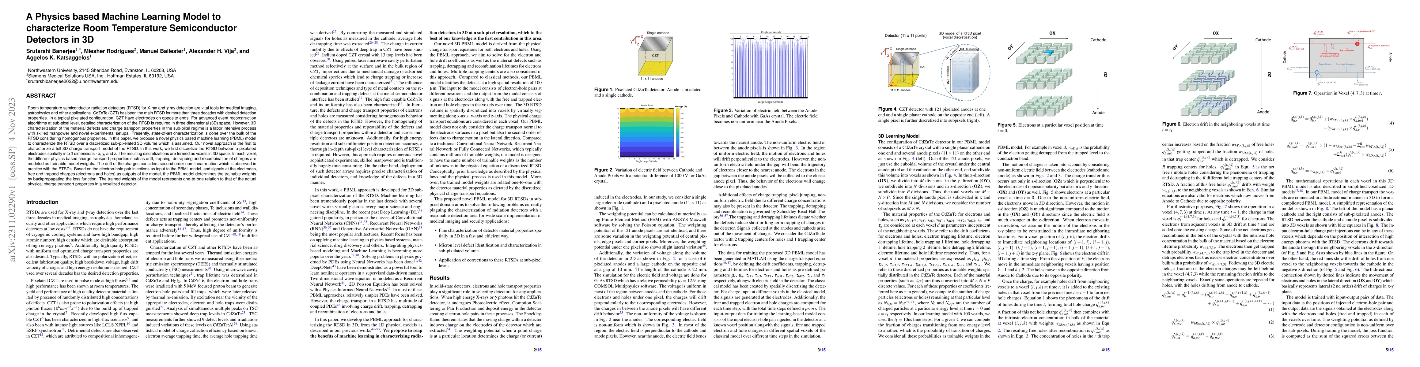 Thumbnail for A Physics based Machine Learning Model to characterize Room Temperature
  Semiconductor Detectors in 3D