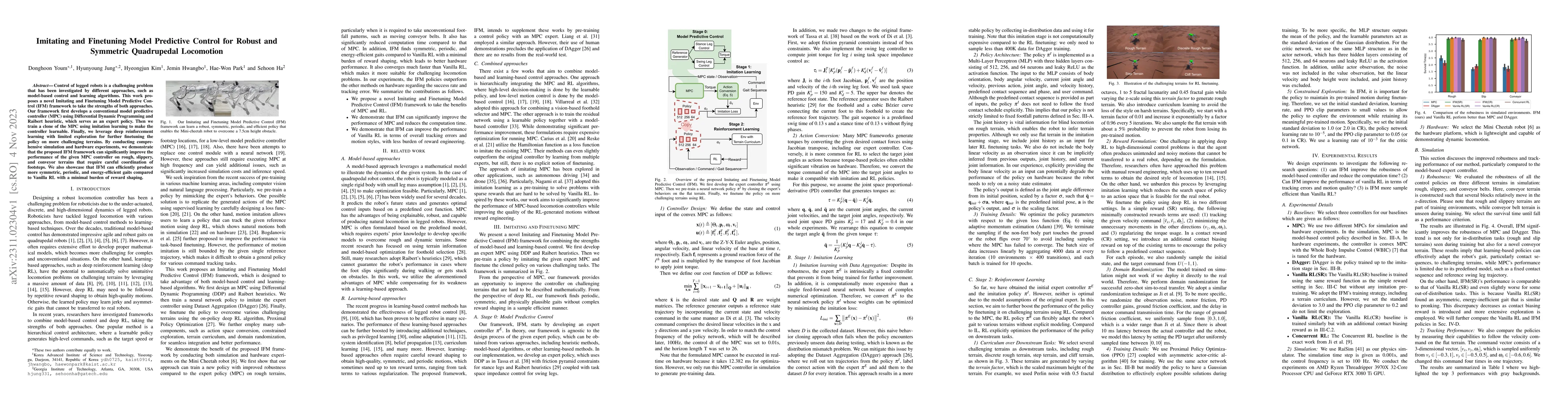 Thumbnail for Imitating and Finetuning Model Predictive Control for Robust and
  Symmetric Quadrupedal Locomotion