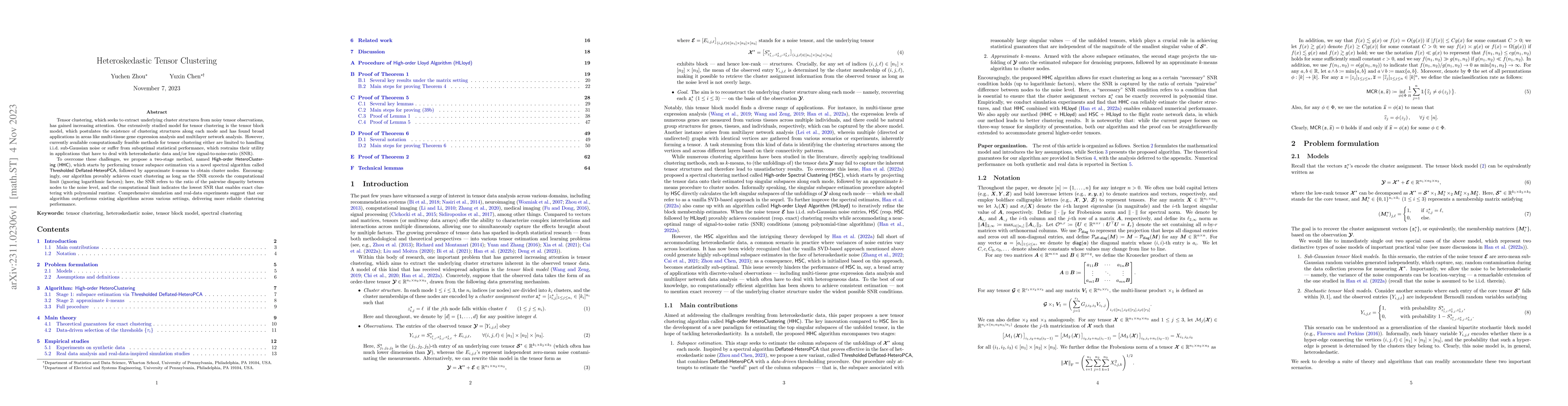 Thumbnail for Heteroskedastic Tensor Clustering