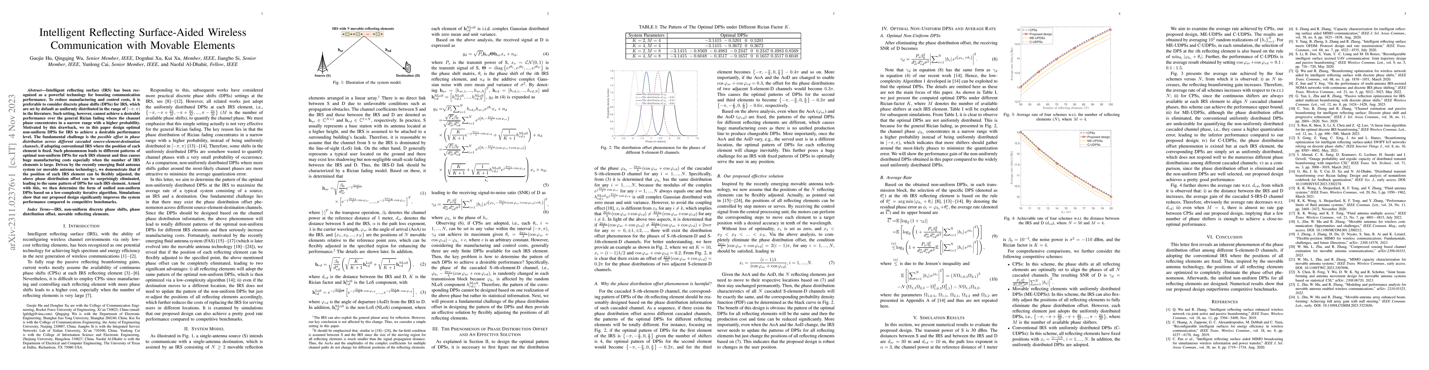 Thumbnail for Intelligent Reflecting Surface-Aided Wireless Communication with Movable
  Elements