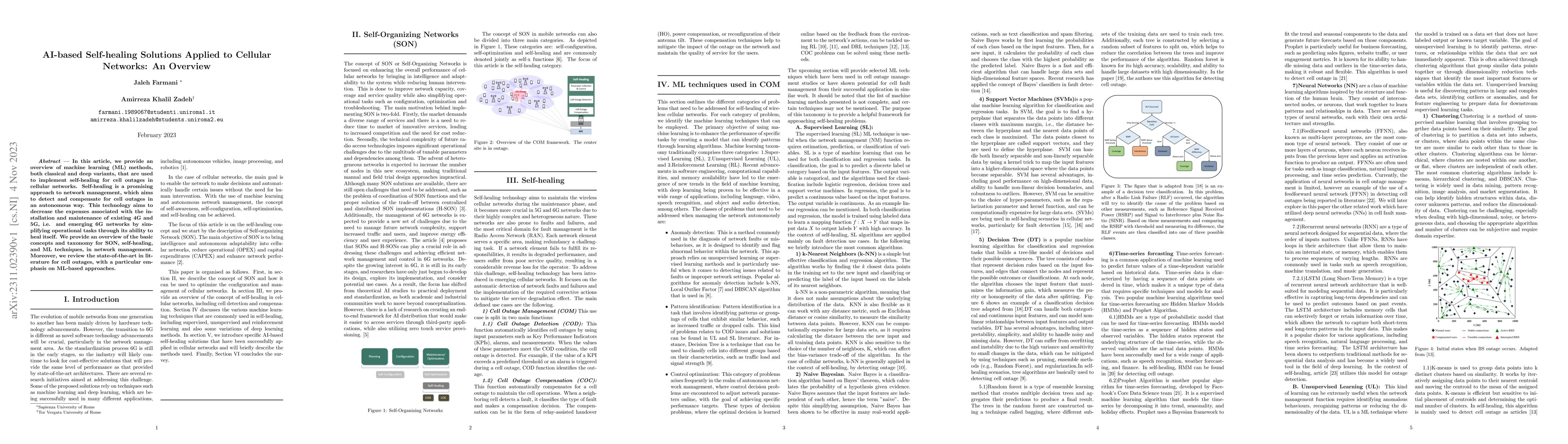 Thumbnail for AI-based Self-healing Solutions Applied to Cellular Networks: An
  Overview