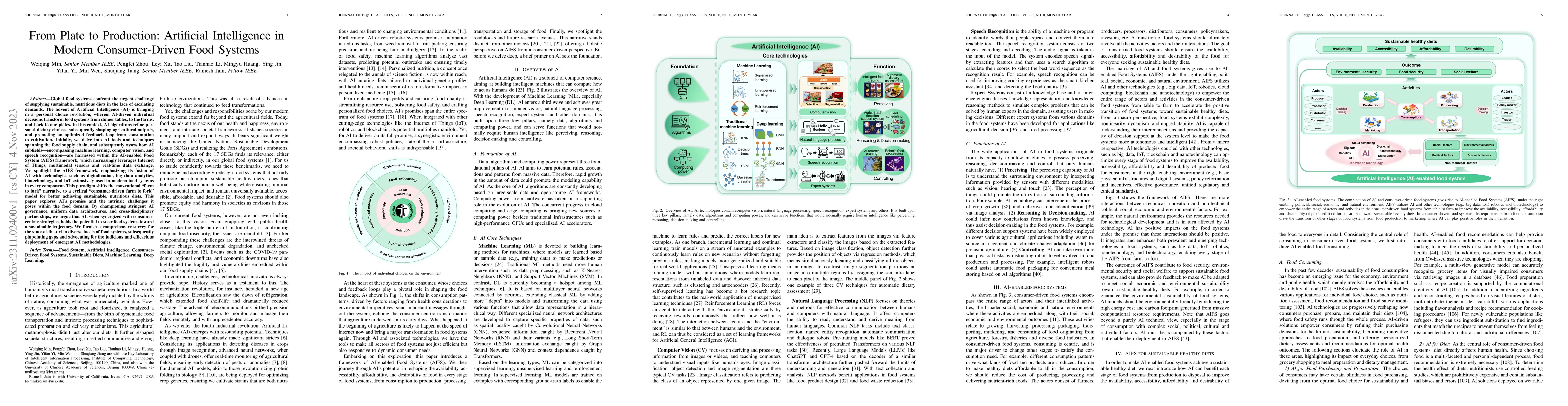 Thumbnail for From Plate to Production: Artificial Intelligence in Modern
  Consumer-Driven Food Systems