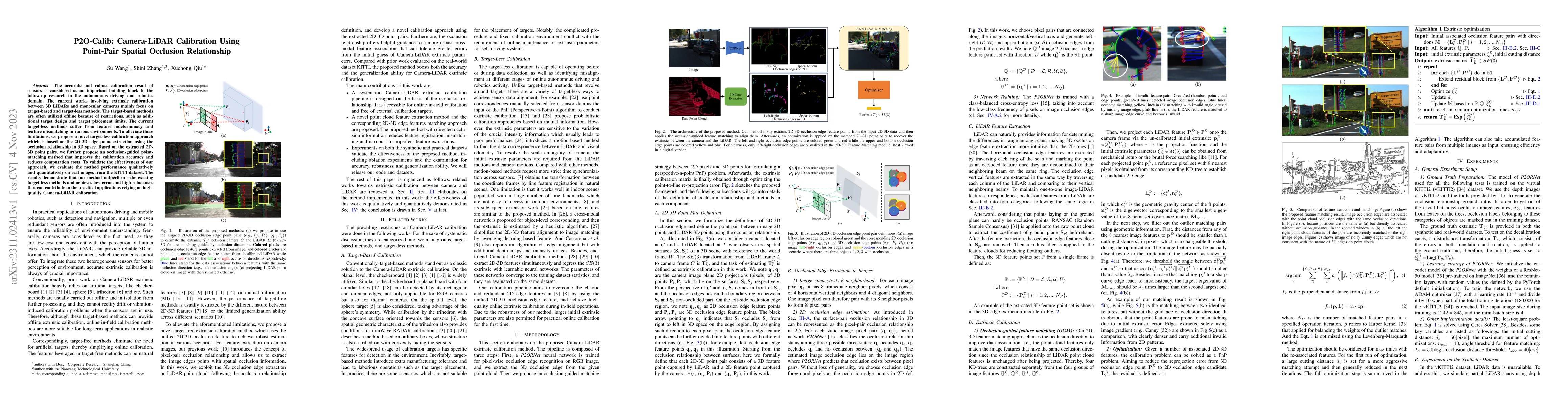 Thumbnail for P2O-Calib: Camera-LiDAR Calibration Using Point-Pair Spatial Occlusion
  Relationship