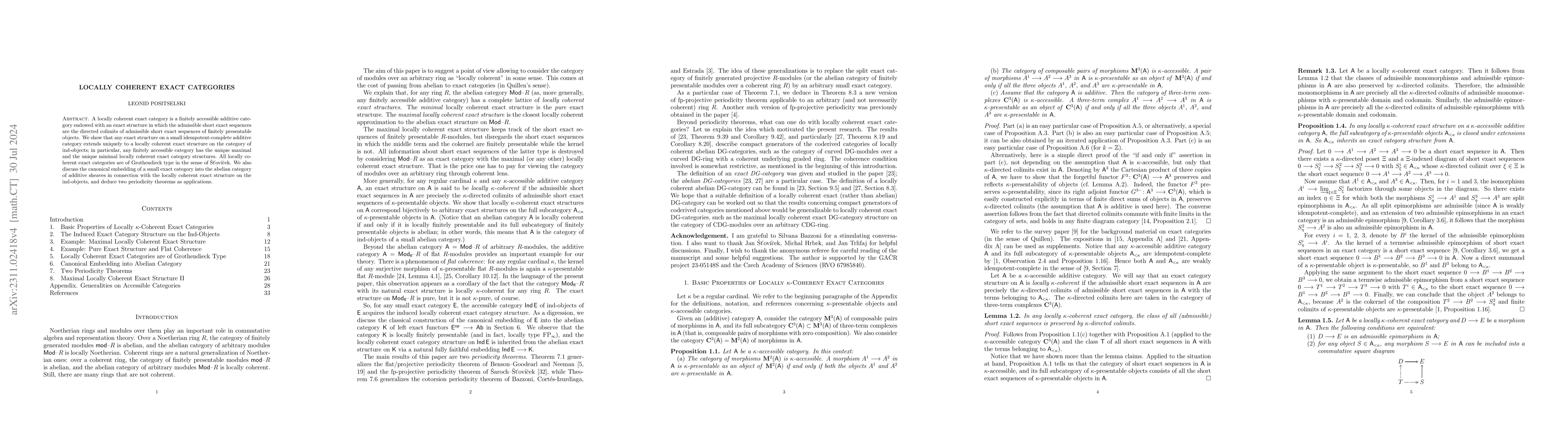 Thumbnail for Locally coherent exact categories