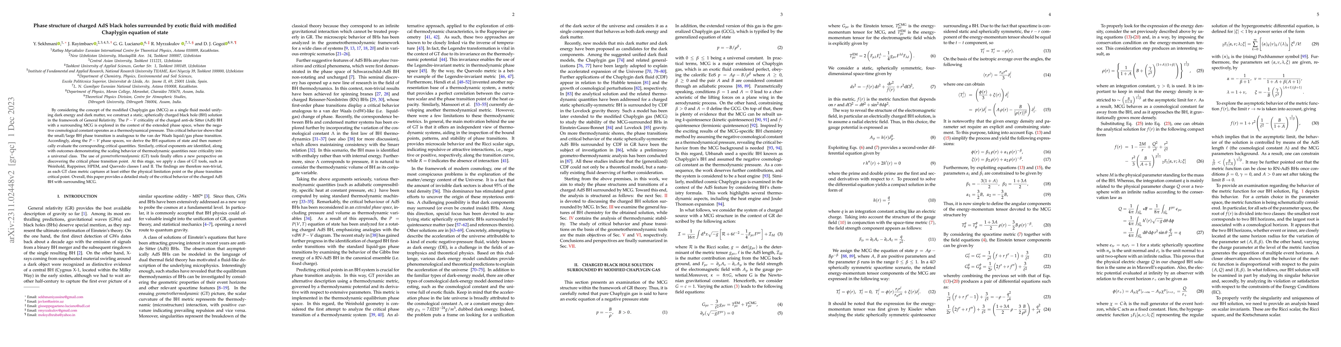 Thumbnail for Phase structure of charged AdS black holes surrounded by exotic fluid
  with modified Chaplygin equation of state