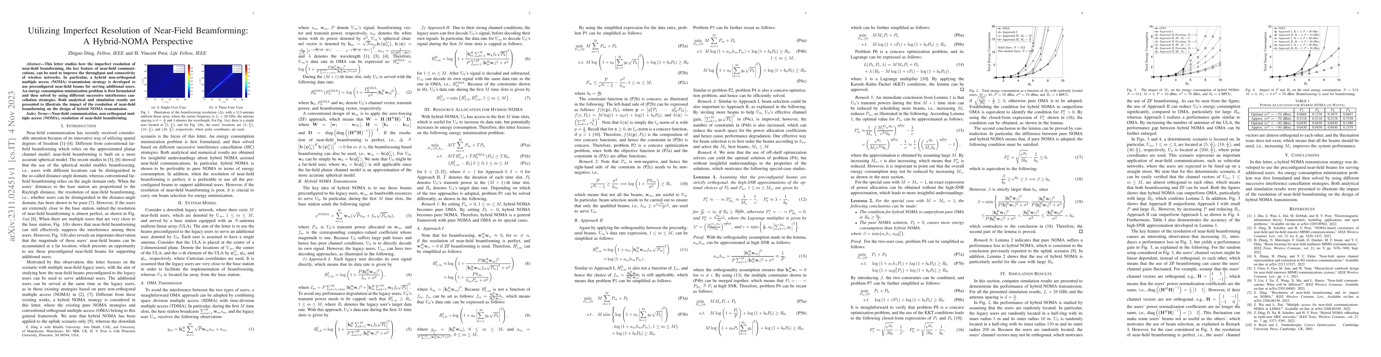 Thumbnail for Utilizing Imperfect Resolution of Near-Field Beamforming: A Hybrid-NOMA
  Perspective