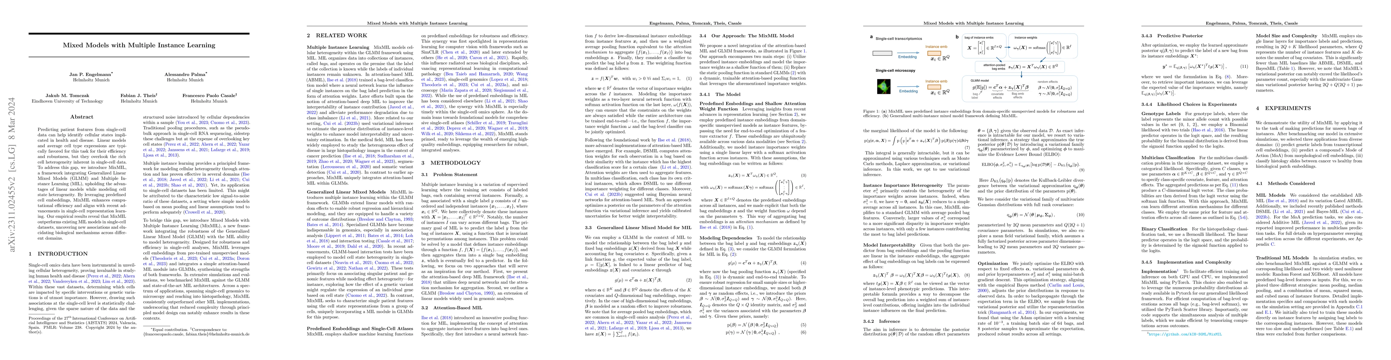 Thumbnail for Mixed Models with Multiple Instance Learning