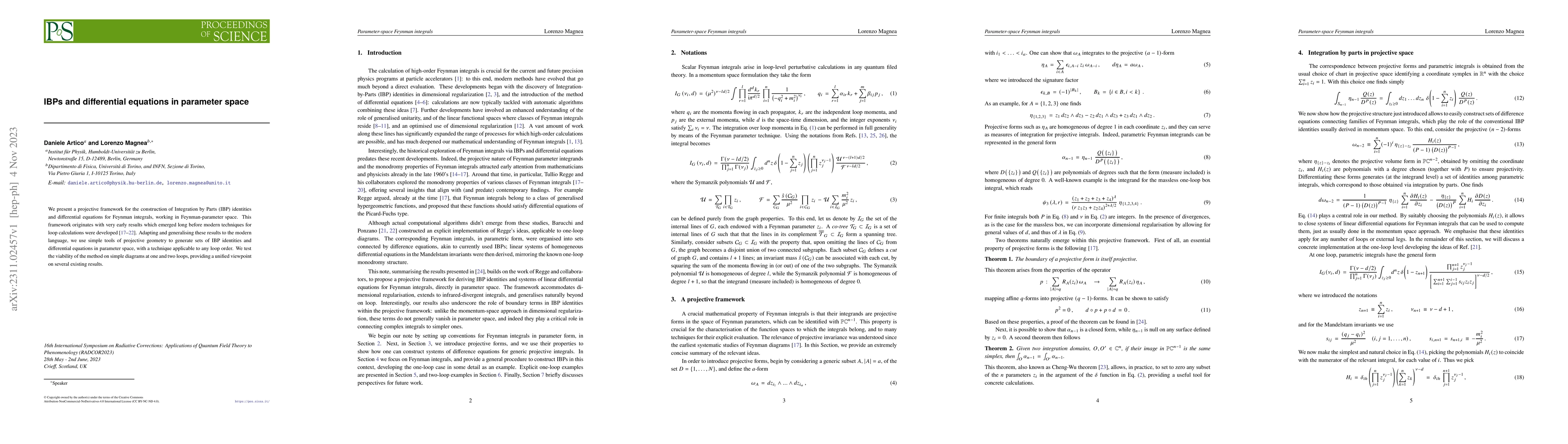 Thumbnail for IBPs and differential equations in parameter space
