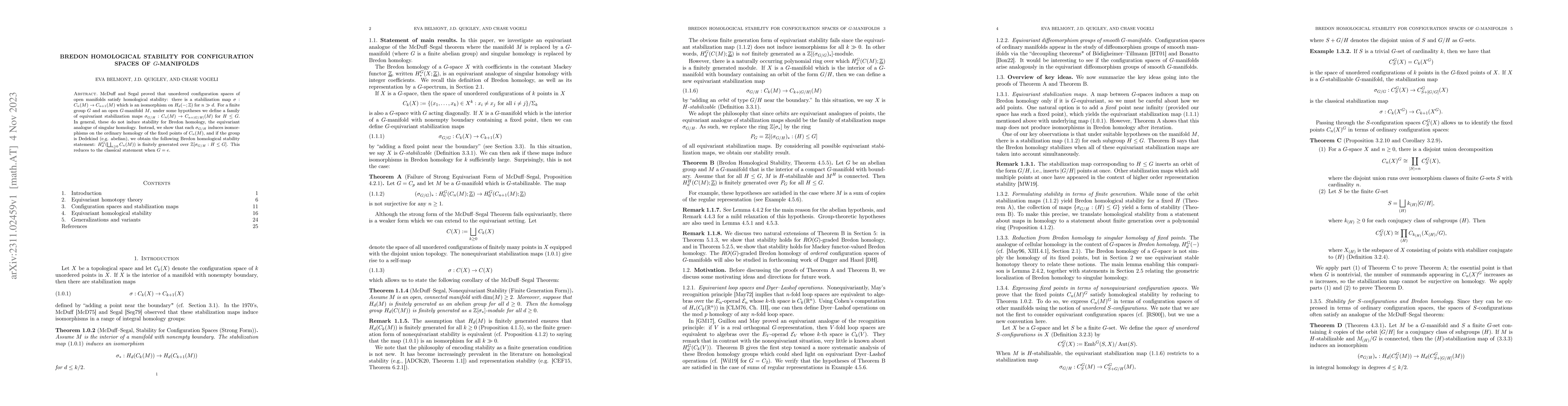 Thumbnail for Bredon homological stability for configuration spaces of $G$-manifolds