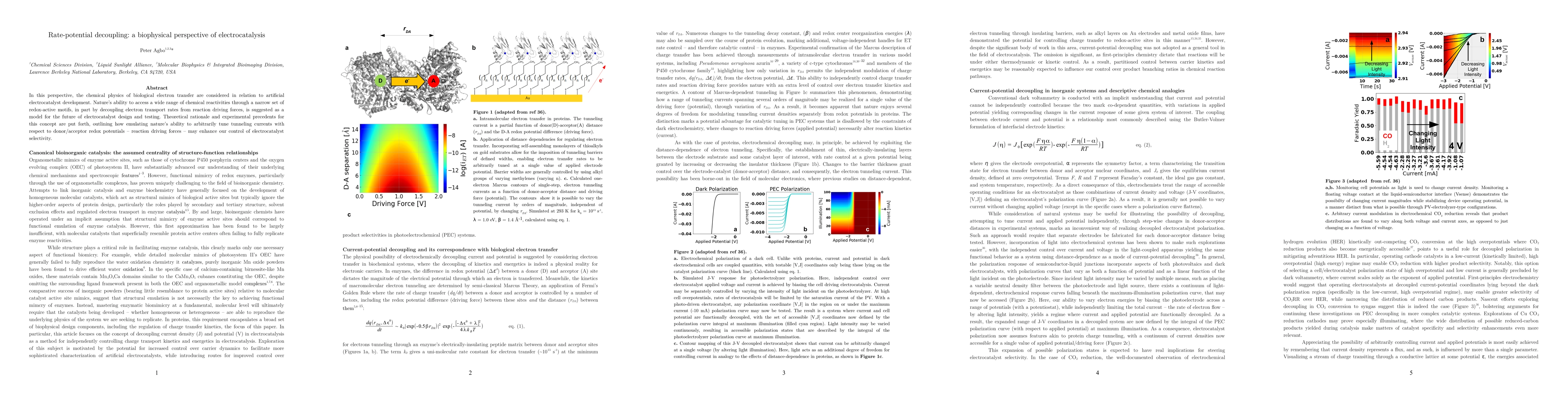 Thumbnail for Rate-potential decoupling: a biophysical perspective of electrocatalysis