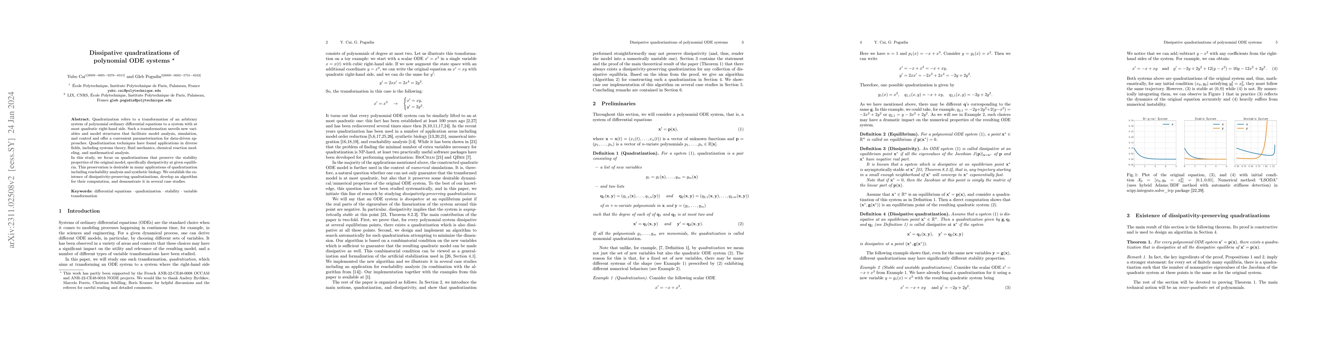 Thumbnail for Dissipative quadratizations of polynomial ODE systems