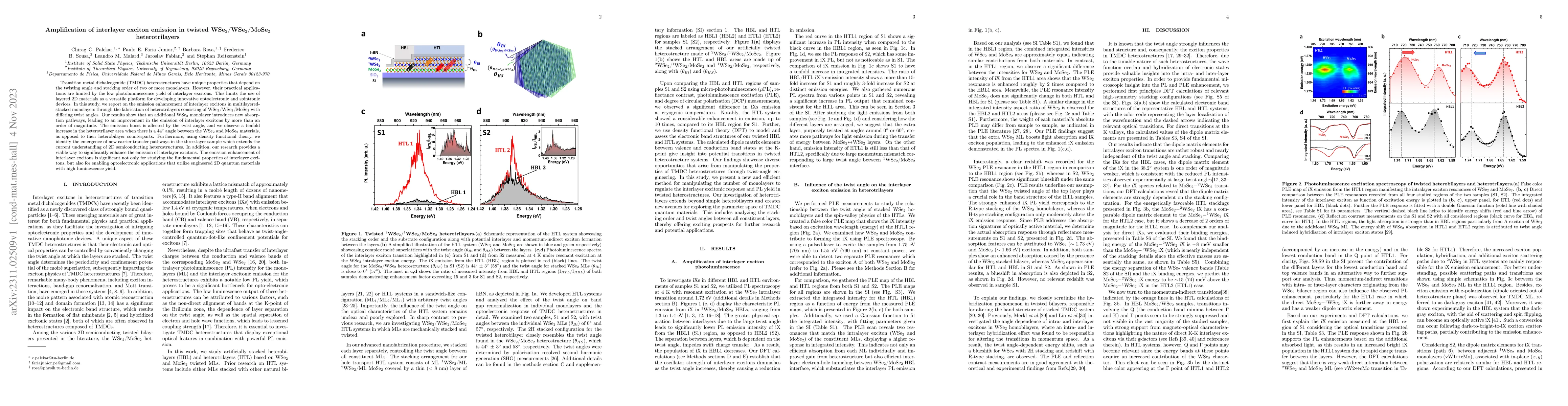 Thumbnail for Amplification of interlayer exciton emission in twisted
  WSe$_2$/WSe$_2$/MoSe$_2$ heterotrilayers