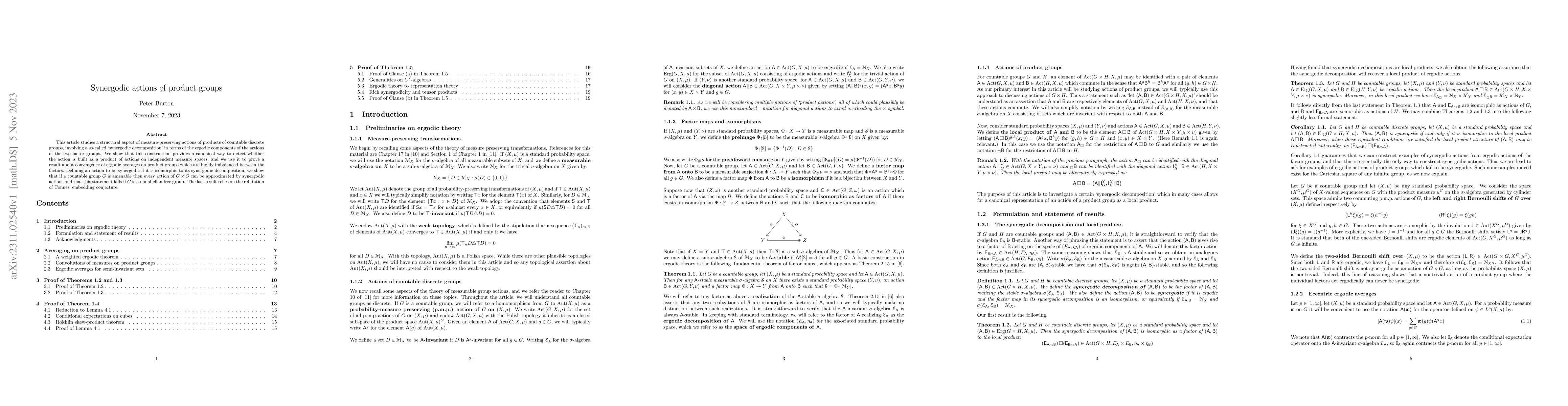 Thumbnail for Synergodic actions of product groups