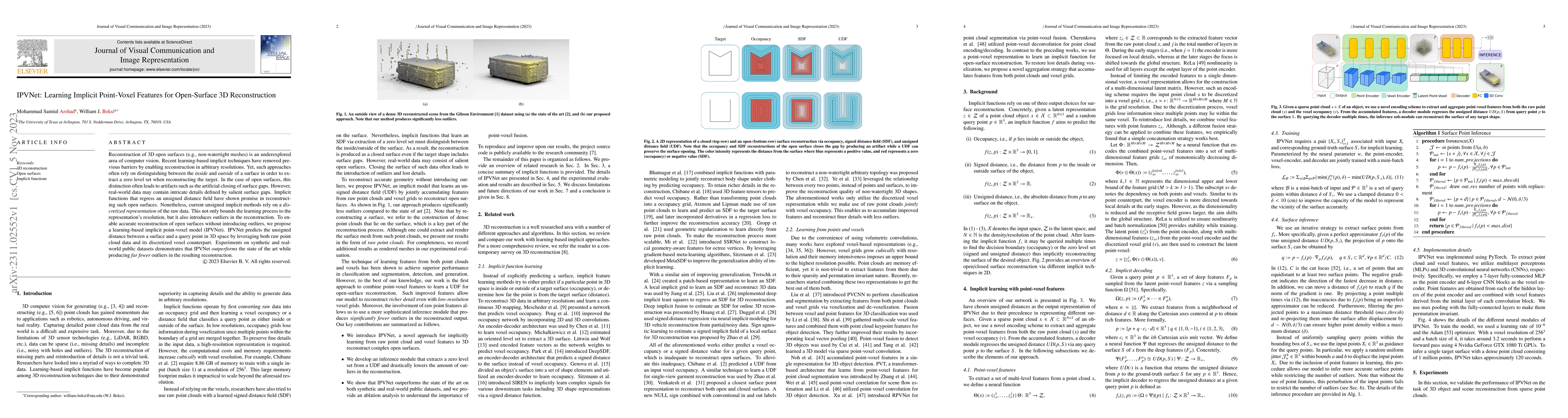 Thumbnail for IPVNet: Learning Implicit Point-Voxel Features for Open-Surface 3D
  Reconstruction