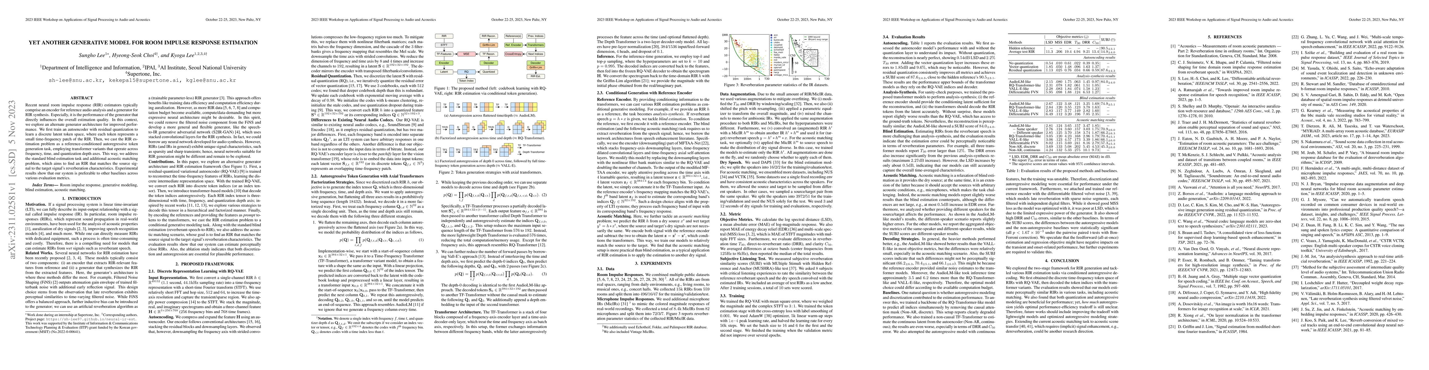 Thumbnail for Yet Another Generative Model For Room Impulse Response Estimation