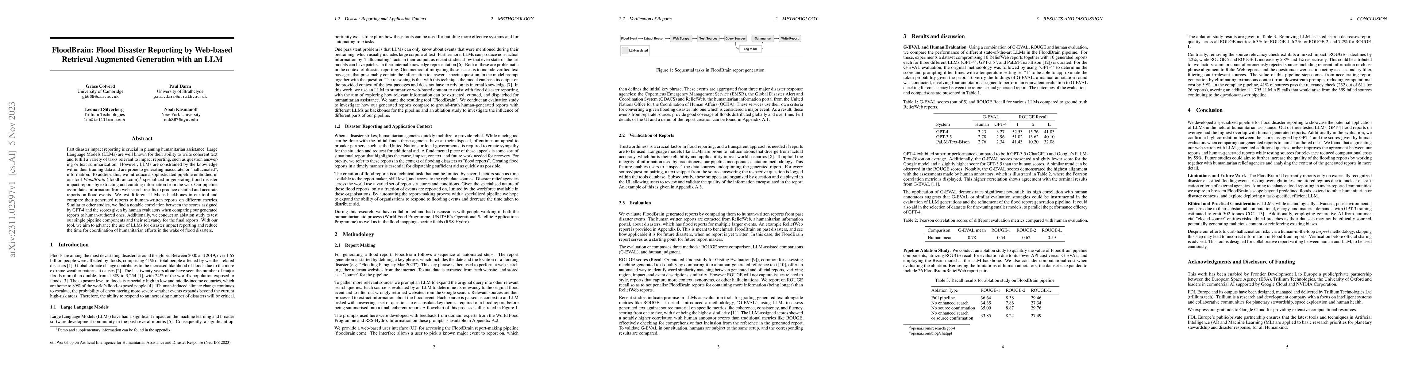 Thumbnail for FloodBrain: Flood Disaster Reporting by Web-based Retrieval Augmented
  Generation with an LLM