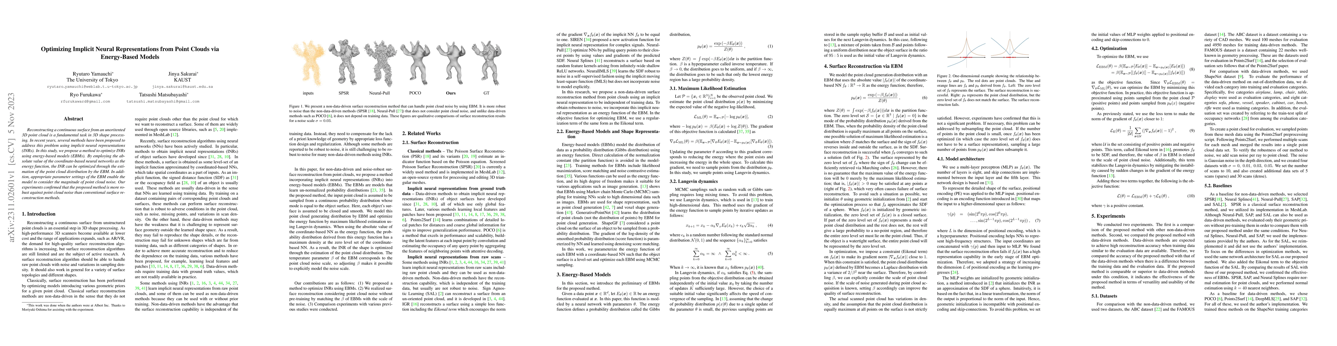 Thumbnail for Optimizing Implicit Neural Representations from Point Clouds via
  Energy-Based Models