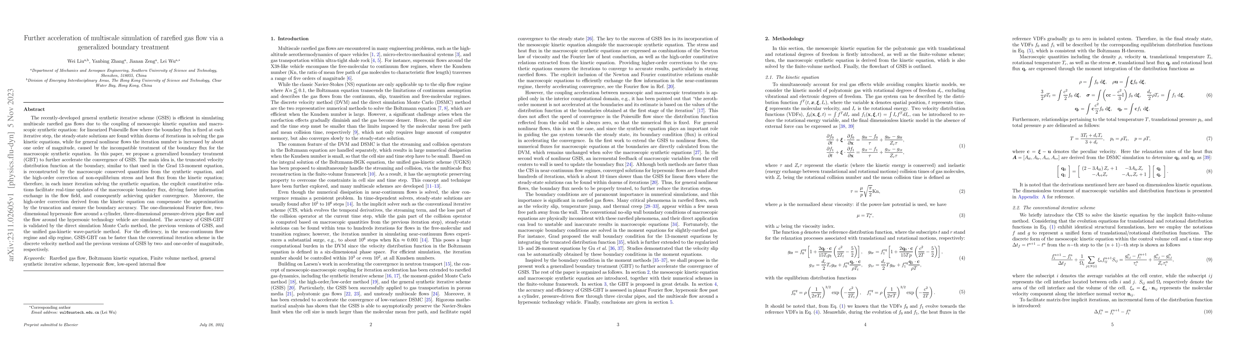 Thumbnail for Further acceleration of multiscale simulation of rarefied gas flow via a
  generalized boundary treatment