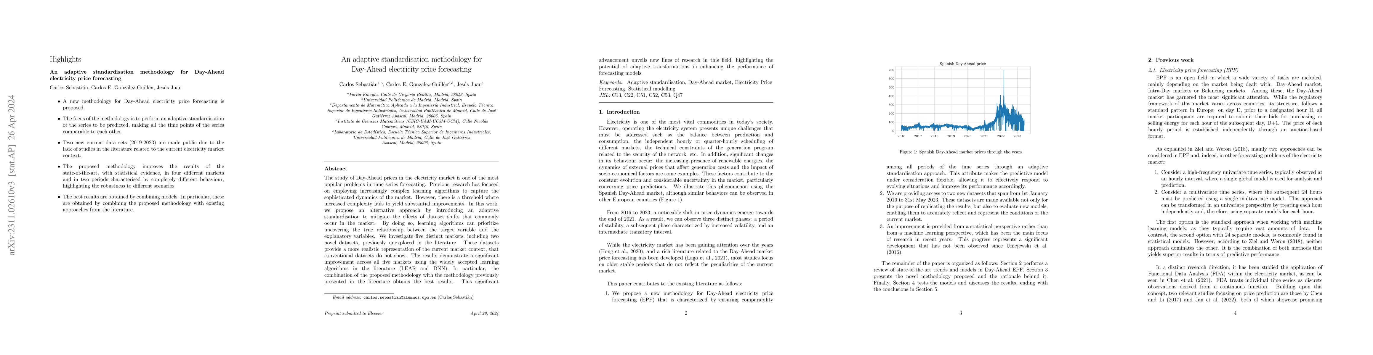 Thumbnail for An adaptive standardisation methodology for Day-Ahead electricity price
  forecasting