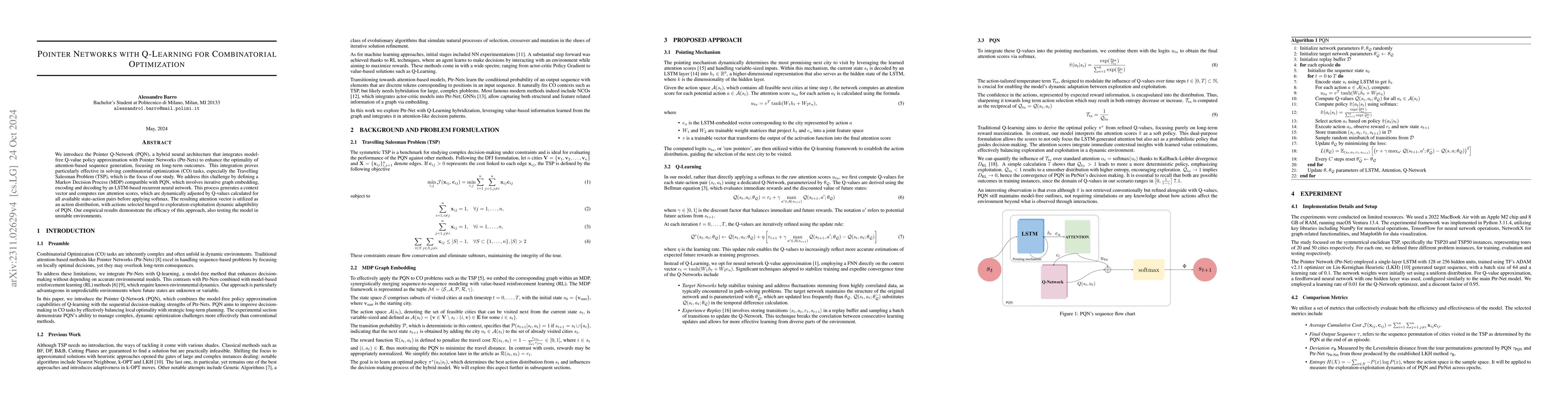 Thumbnail for Pointer Networks with Q-Learning for Combinatorial Optimization