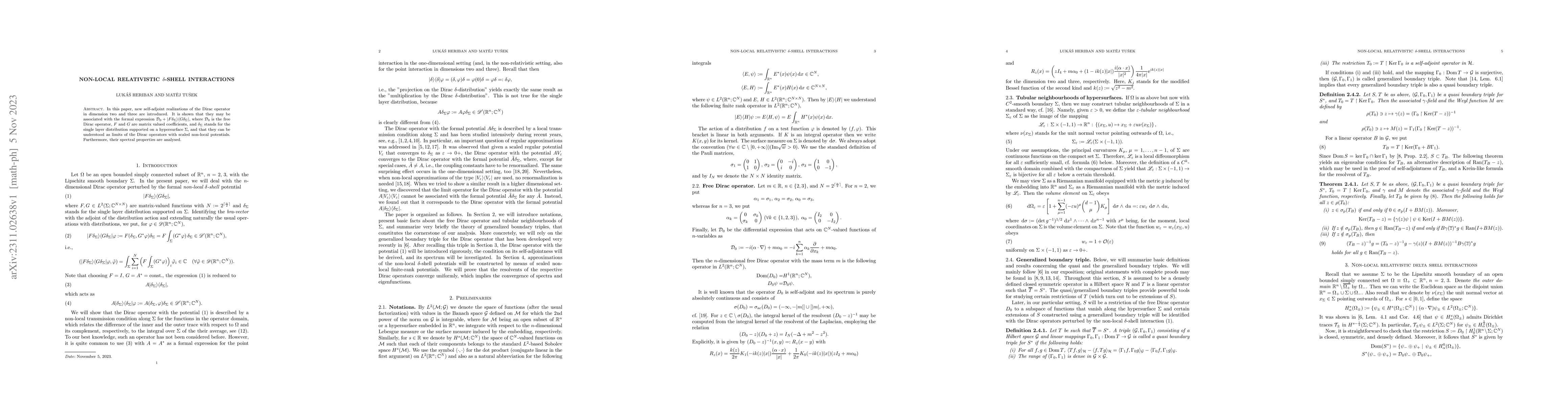 Thumbnail for Non-local relativistic $\delta$-shell interactions